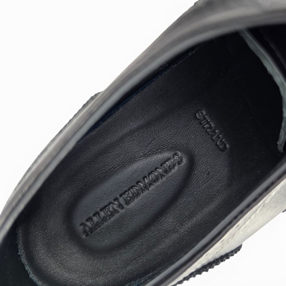 Allen Edmonds Strand Sneakers Black Leather Wingtip Oxford Shoes Mens 10 New - Picture 5 of 7